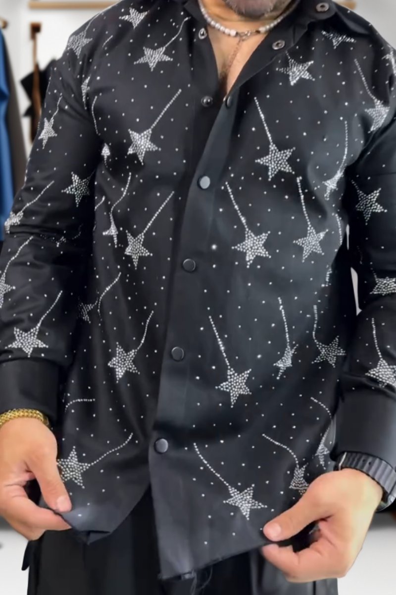 Men's Fashion Shiny Stars Shirt