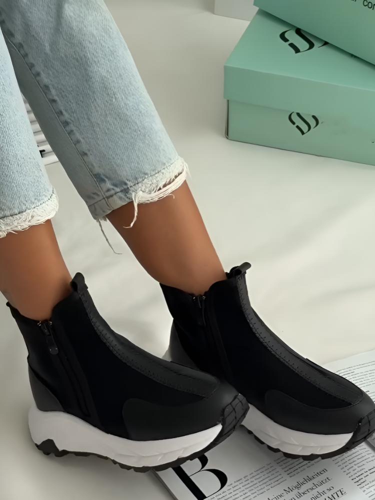 Women's Fashion Zipper Casual Boots