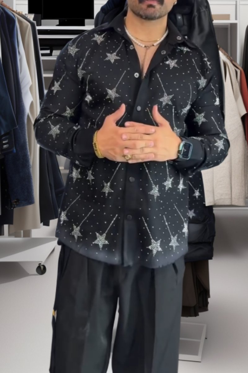 Men's Fashion Shiny Stars Shirt