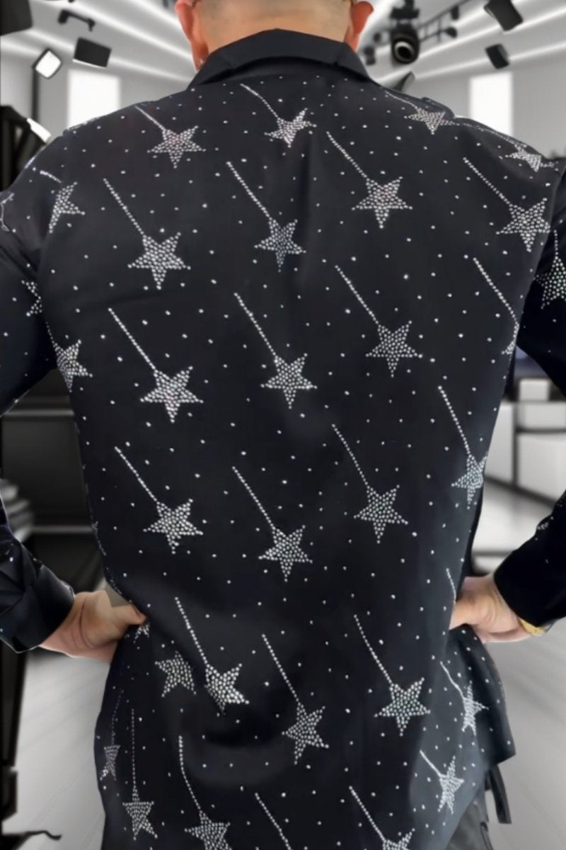 Men's Fashion Shiny Stars Shirt