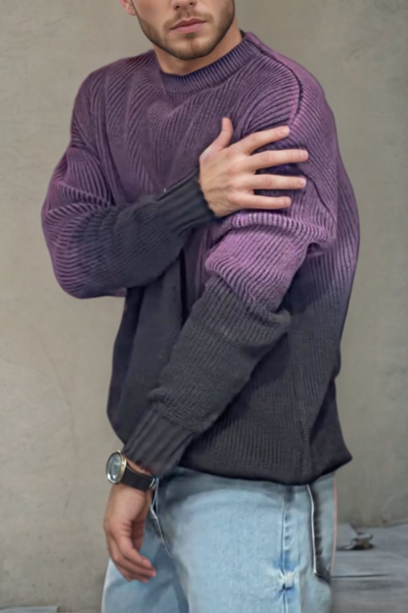 Men's Fashionable Gradient Sweater