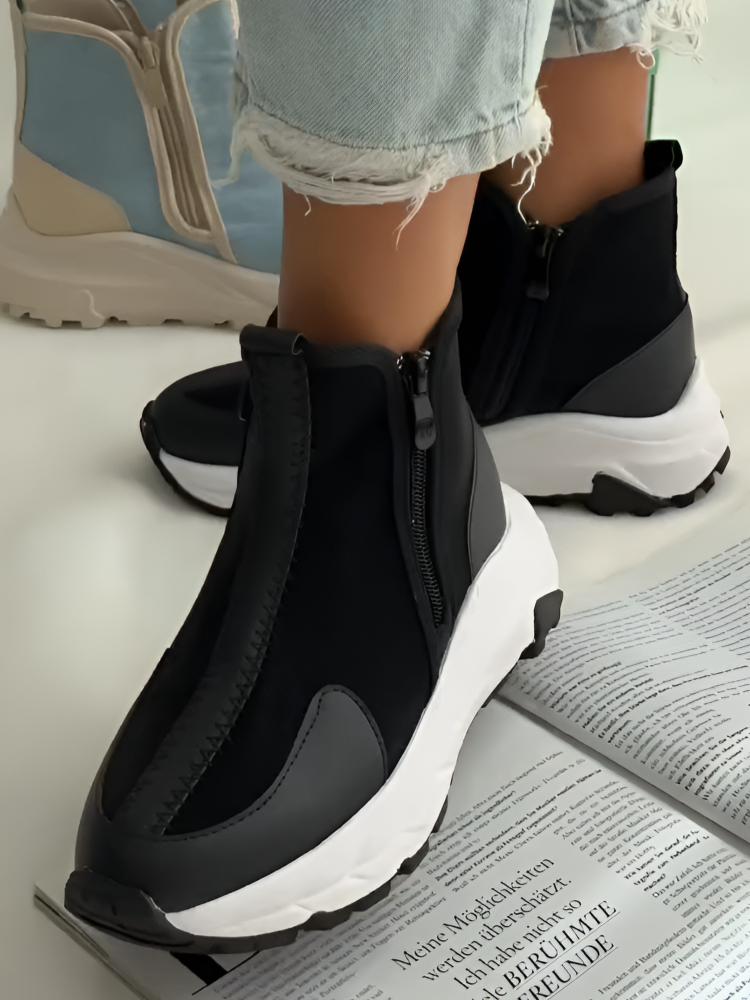 Women's Fashion Zipper Casual Boots