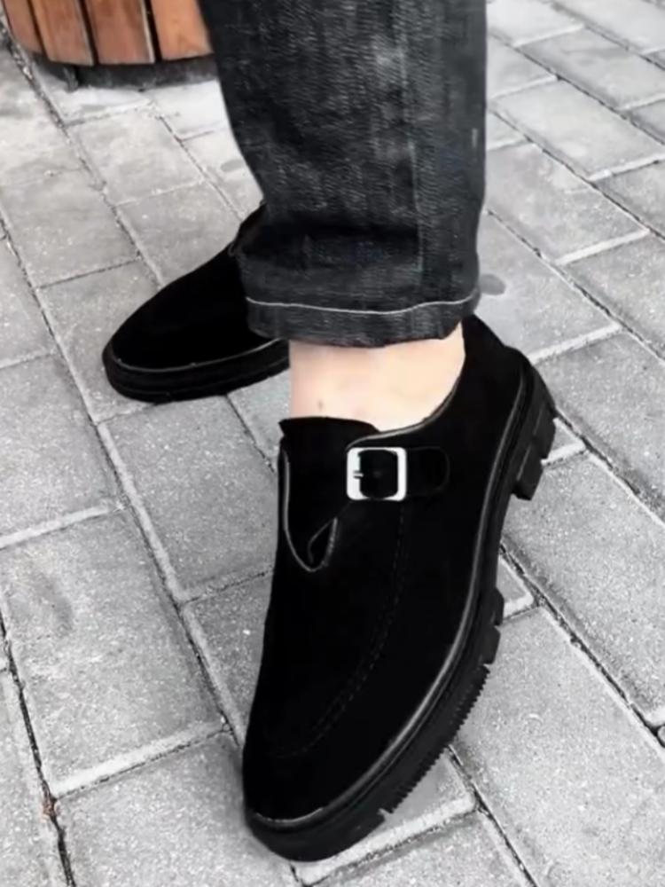 Men's Fashionable  Buckle Leather Shoes