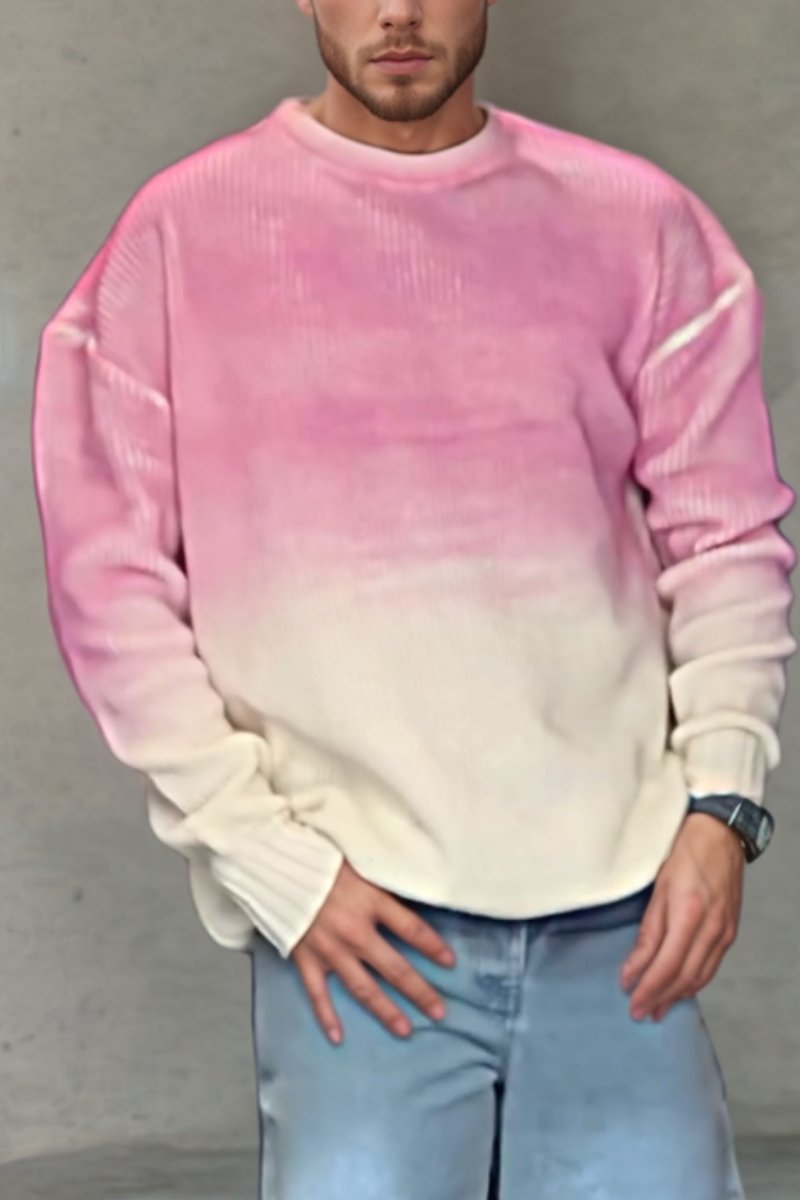 Men's Fashionable Gradient Sweater