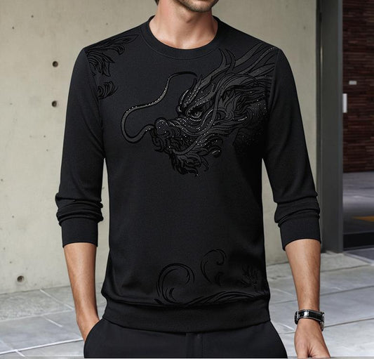 Men's Printed Rhinestone Crewneck Sweat